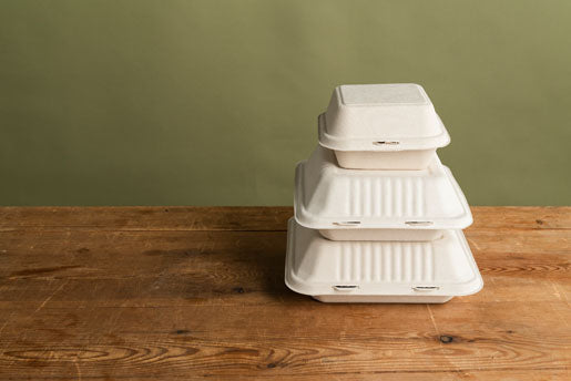BioPak Take-away-Box, Bagasse (Zuckerrohr) – 1200 ml, 230 × 230 × 40 mm, braun