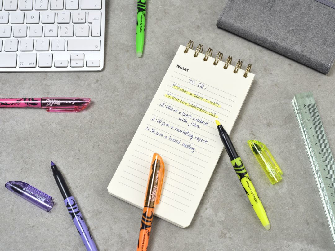 Pilot FriXion Light Textmarker Set 4 Farben – Keilspitze, 3,3 mm, radierbar