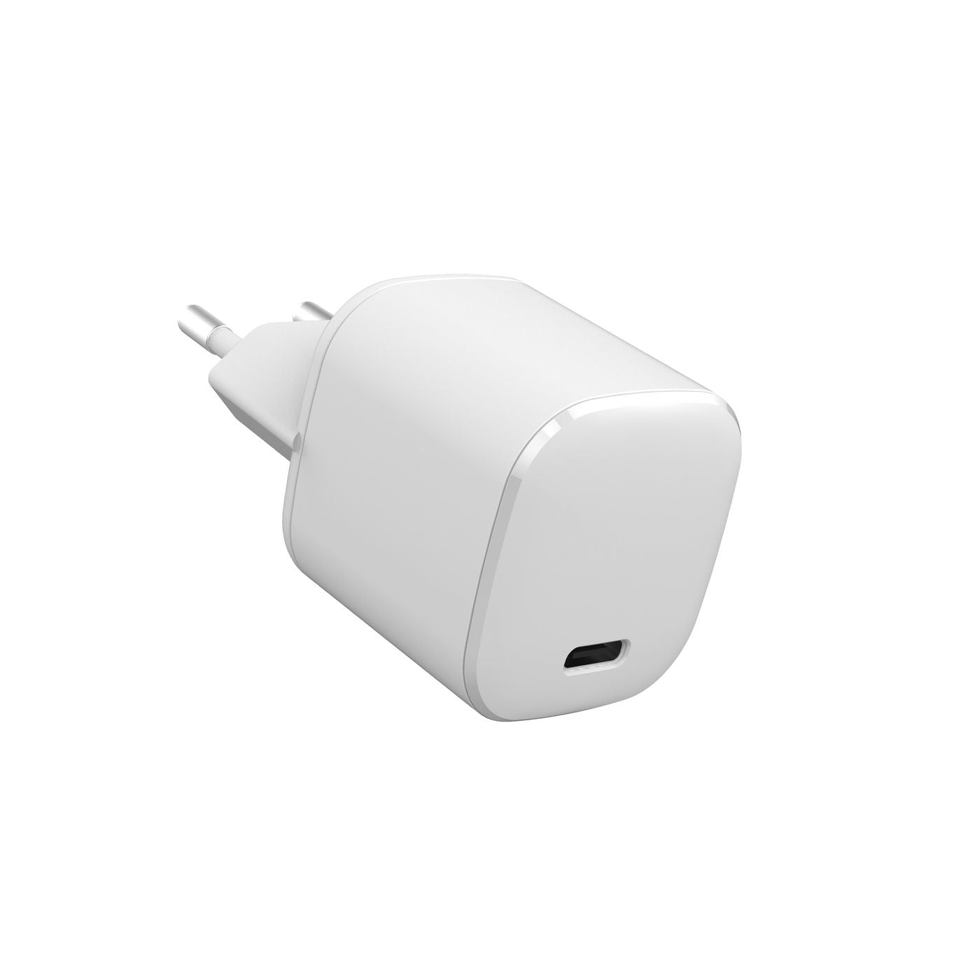 eSTUFF INFINITE (GRS) USB-Ladegerät 20 W – USB-C×1 – PD, QC 3.0 – EU-Stecker (Typ C) – für Smartphones, weiss