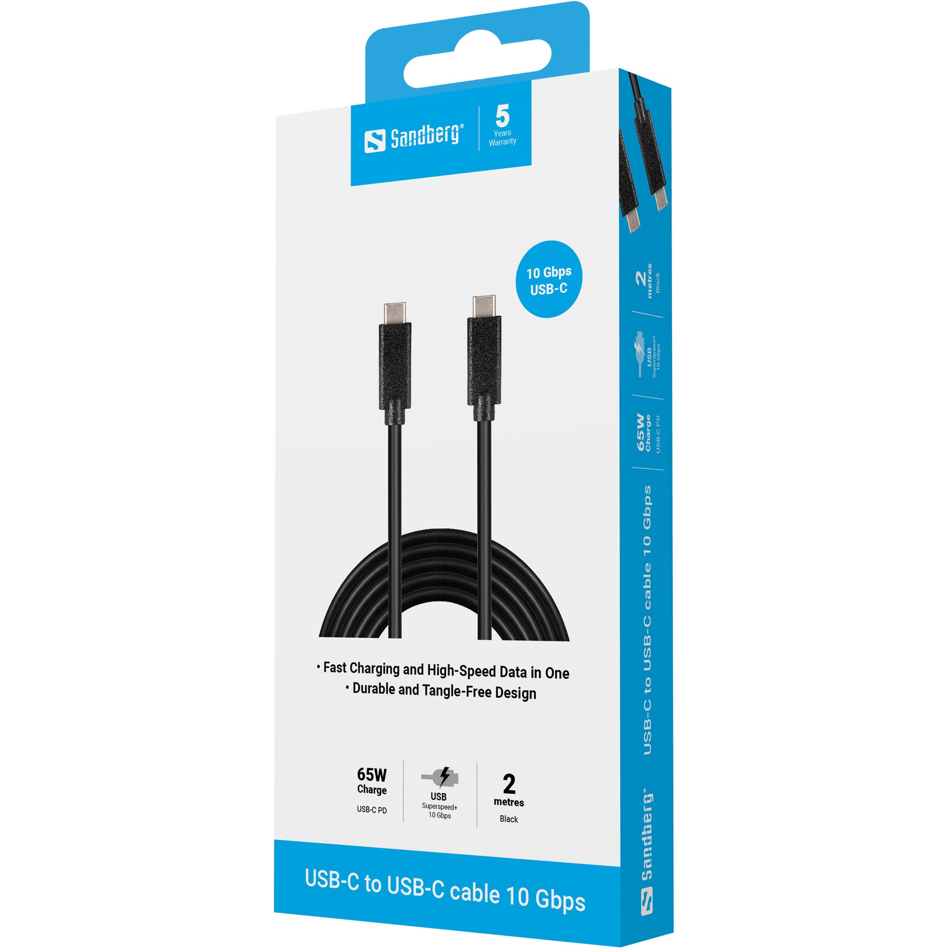 Sandberg USB-Kabel, USB-C zu USB-C, 2 m, USB 3