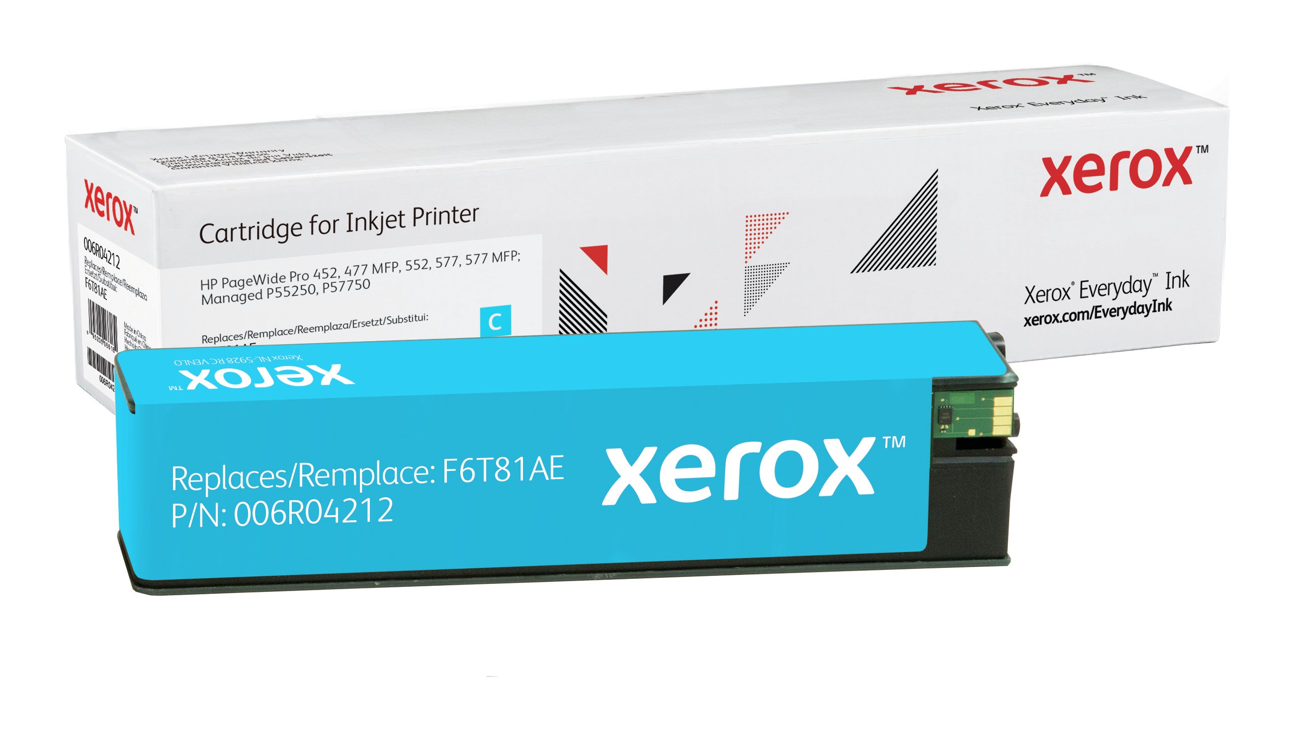 Xerox Tintenpatrone F6T81AE, cyan, kompatibel – für HP PageWide Pro 452/477