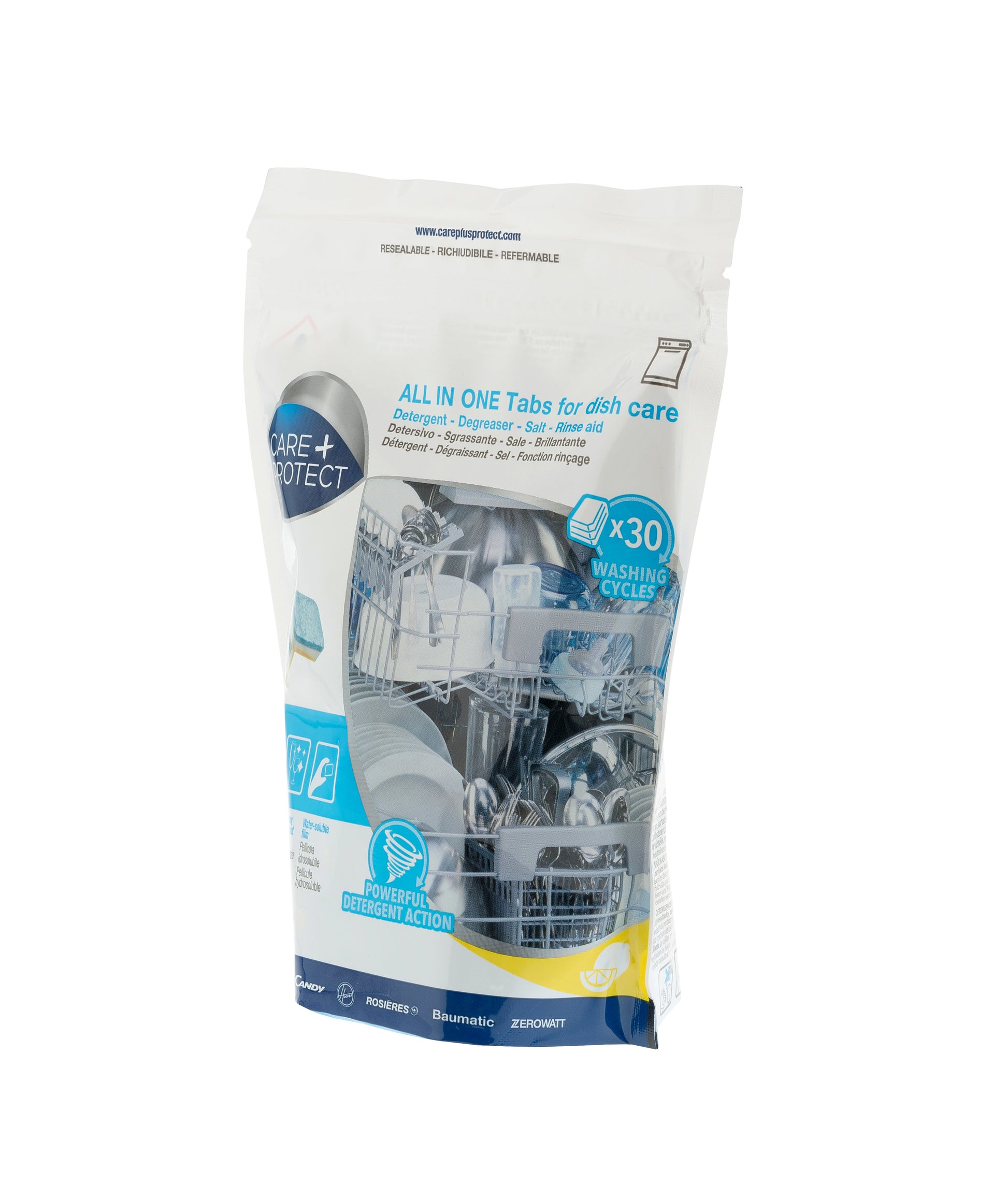 Care + Protect CarePlus Protect Spülmaschinentabs All-in-1 – Zitrone, 30 Tabs
