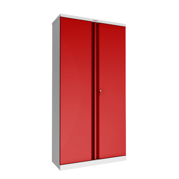 Phoenix Safe Co. SCL1891 – Aktenschrank, abschliessbar, Stahl, 915 × 370 × 1'830 mm, Grau/Rot