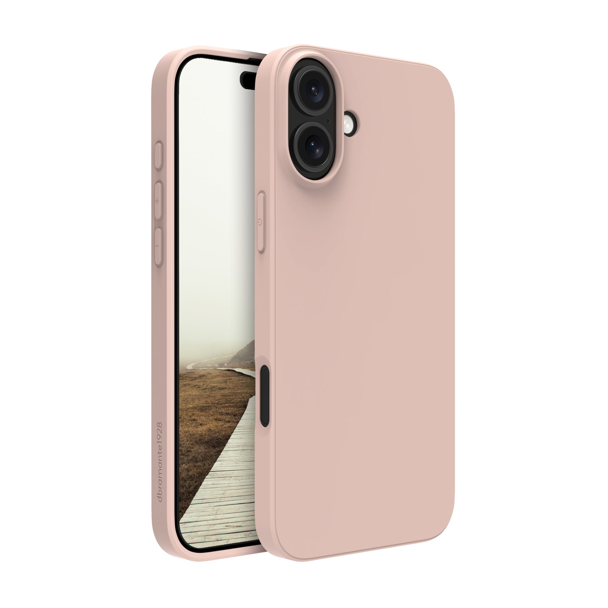 dbramante1928 Greenland Backcover – für Apple iPhone 16, Recycling-Kunststoff, Pink Sand