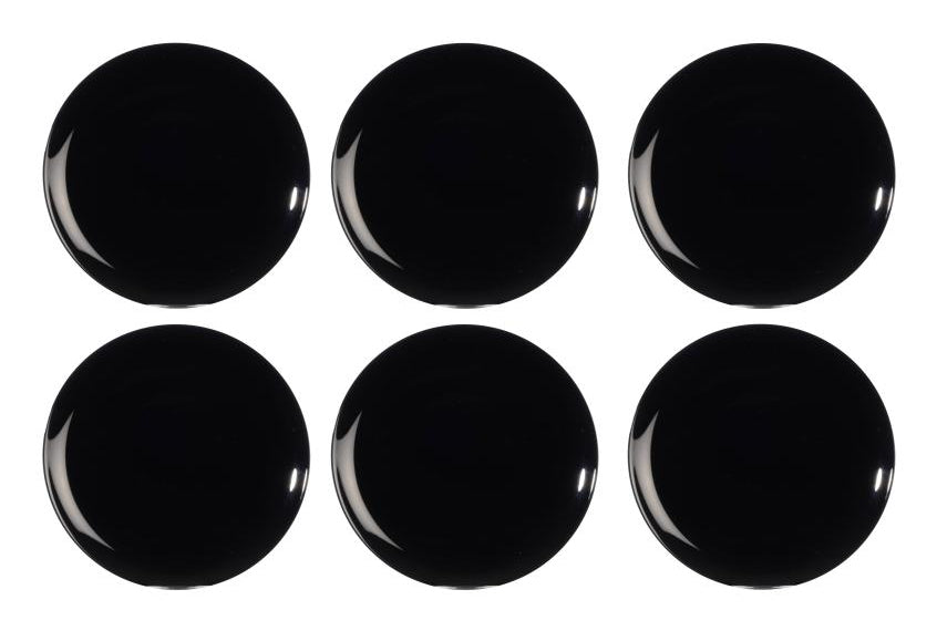 Arcoroc Speiseteller Evolution – 6er Set, Ø 25 cm, Glas, Schwarz, spülmaschinenfest