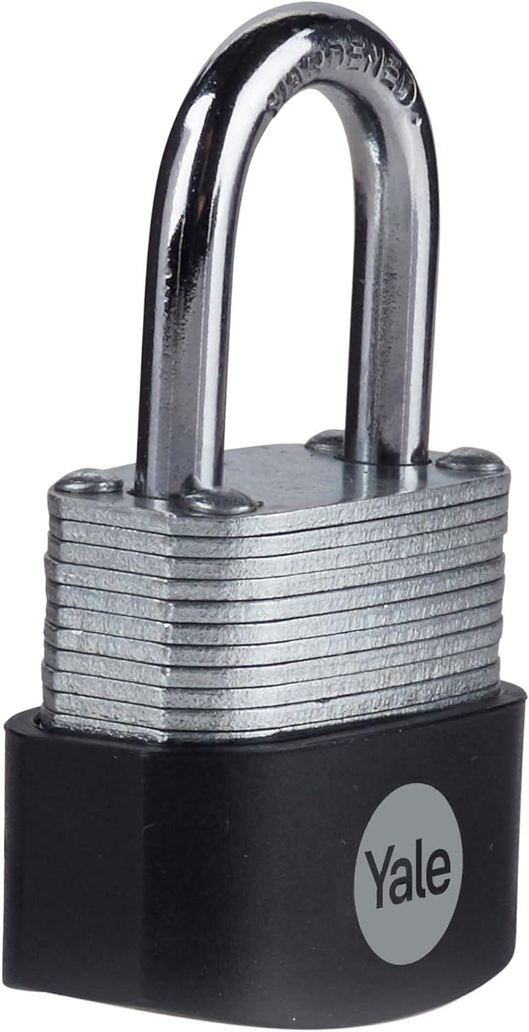 Yale Y115B 30/17 Mechanisches Vorhängeschloss – Stahl, Bügel 19×14 mm, Ø5 mm, Aussen, Silber