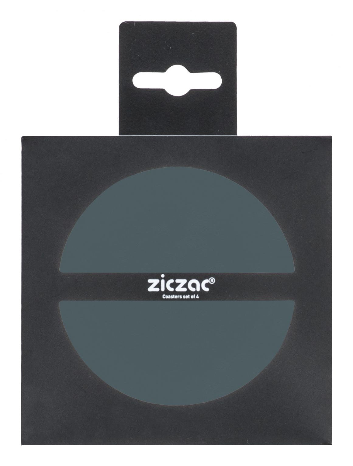 Tiseco Untersetzer TOGO – 4er Set, Ø 10 cm, Kunstleder, Blau