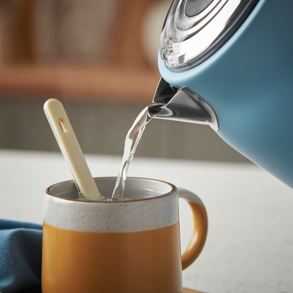 Russell Hobbs Hanley Wasserkocher – 1,7 l, Edelstahl, Blau, 28641-70