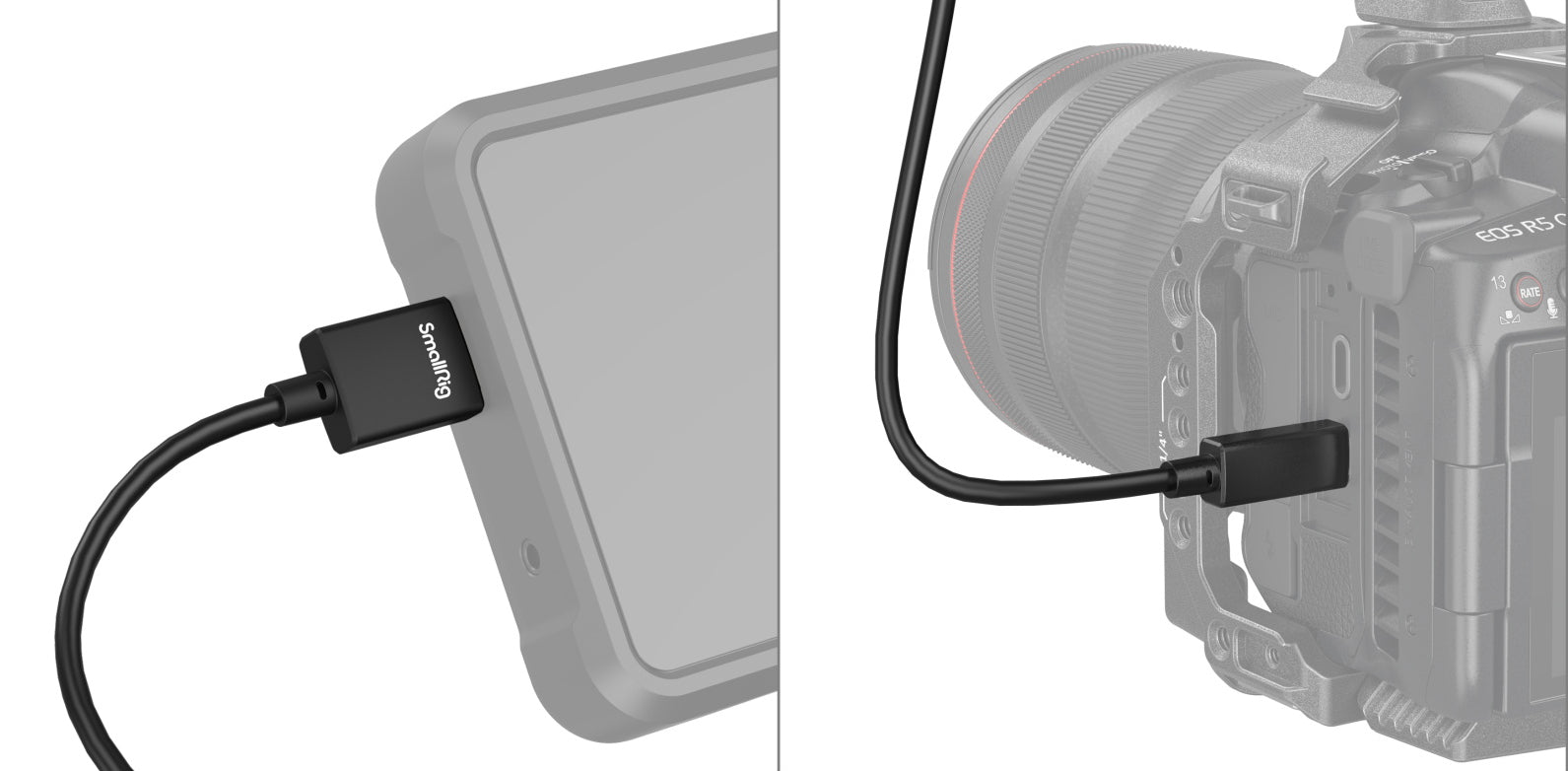 SmallRig Micro-HDMI auf HDMI Kabel HDMI 2.0 4K 60 Hz – 0,55 m