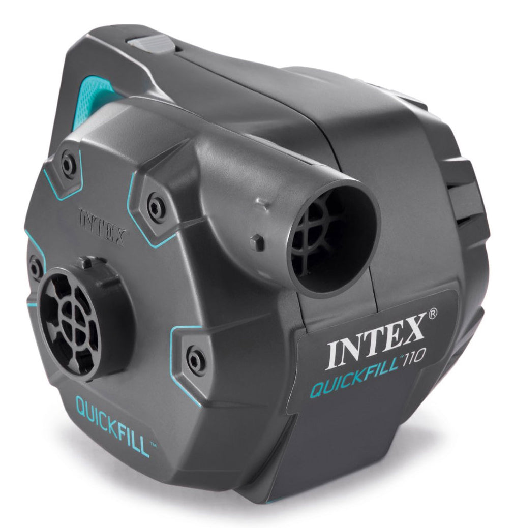 Intex Elektrische Pumpe Quick-Fill AC – 240 W – 1 100 l/min – inkl. 3 Verbindungsdüsen – für Schlauchboote