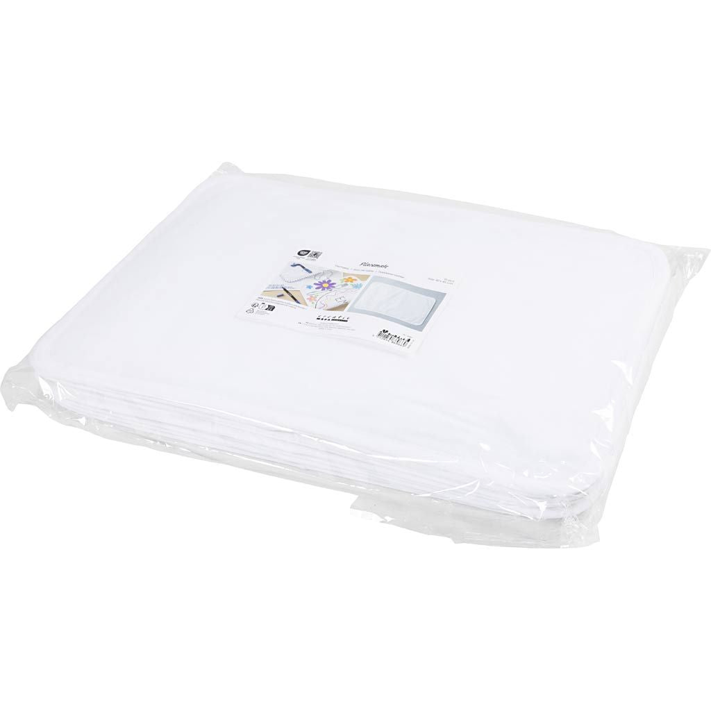 Creativ Company Tischset – Baumwolle, Weiss, 45 × 30 cm – 10er-Set