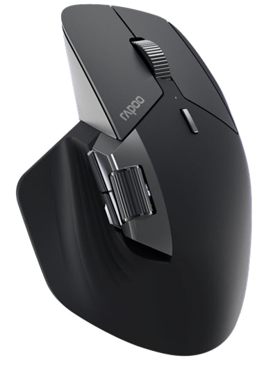 Rapoo MT760M – Gaming-Maus – Kabellos (Bluetooth/2,4 GHz), 4000 DPI, Rechts, Schwarz/Grau