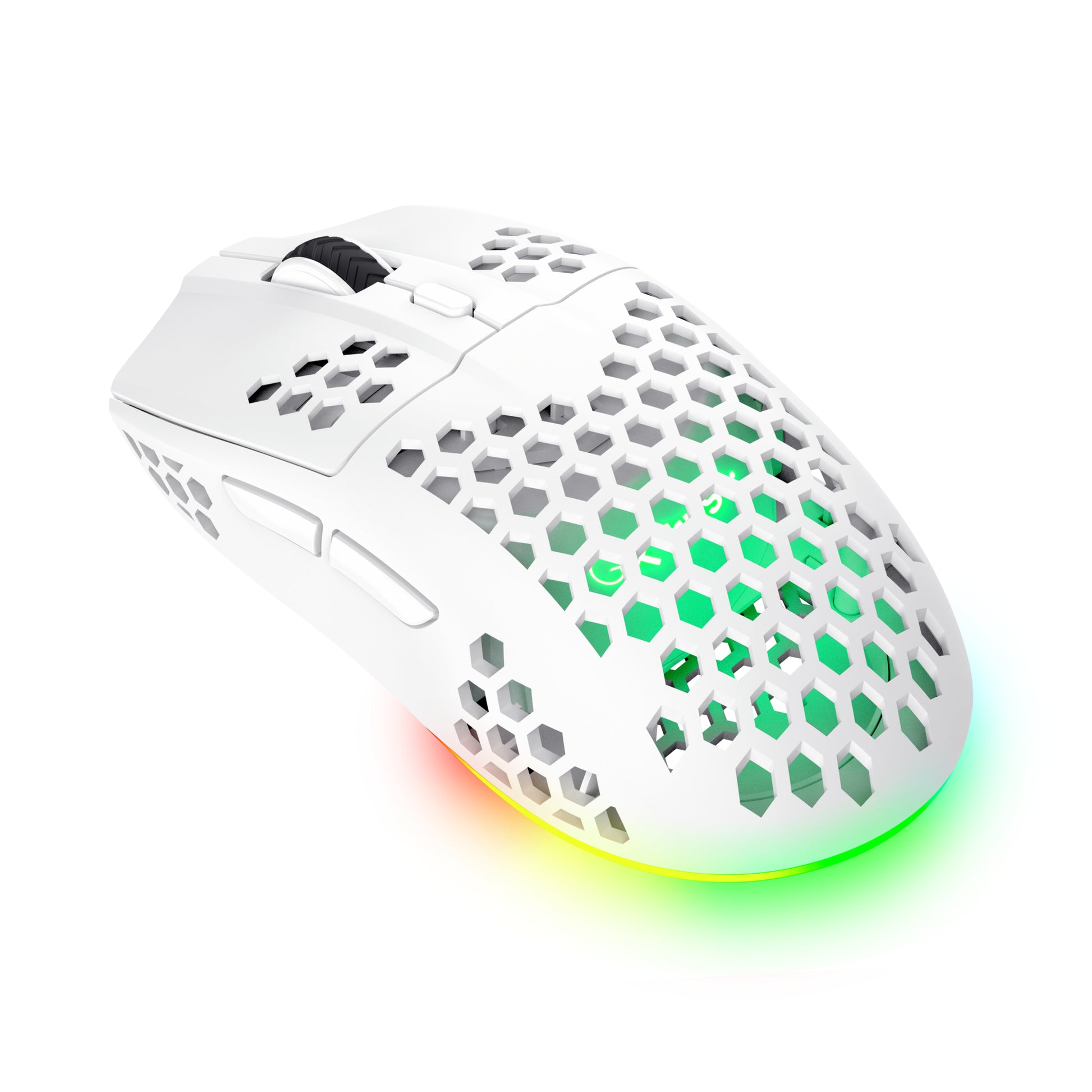 Trust GXT 929 Helox – Gaming-Maus – Kabellos (2,4 GHz), 4800 DPI, RGB-Beleuchtung, Rechtshänder, Weiss