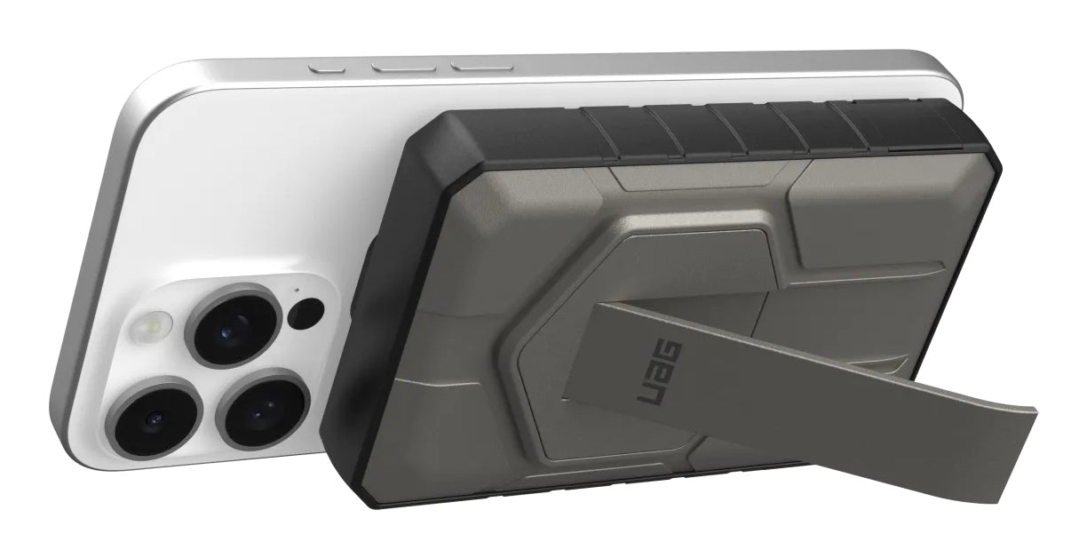 Urban Armor Gear UAG – Powerbank 10000 mAh, PD 20 W, 1× USB-C, 1× USB-A, kabelloses Laden, für Smartphones, Titanium