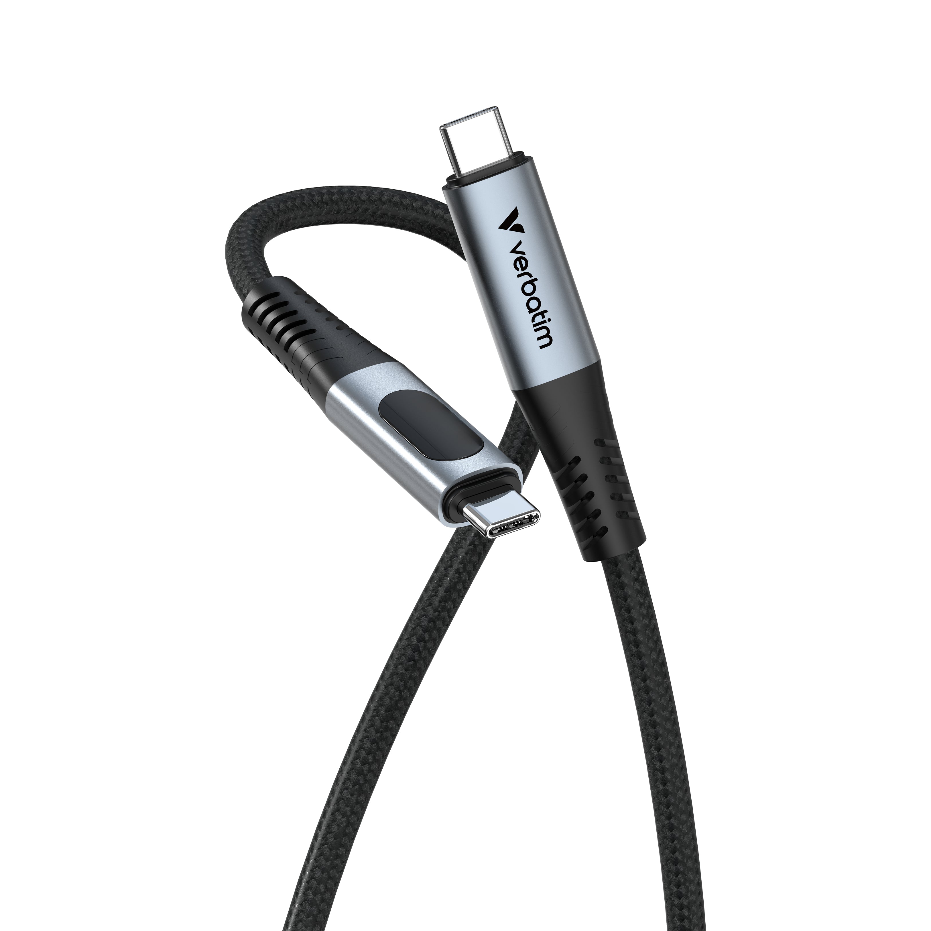 Verbatim USB-C auf USB-C Kabel – USB 2.0 – 1,2 m – PD 100 W – LED-Display – für iPhone 16/15 und mehr