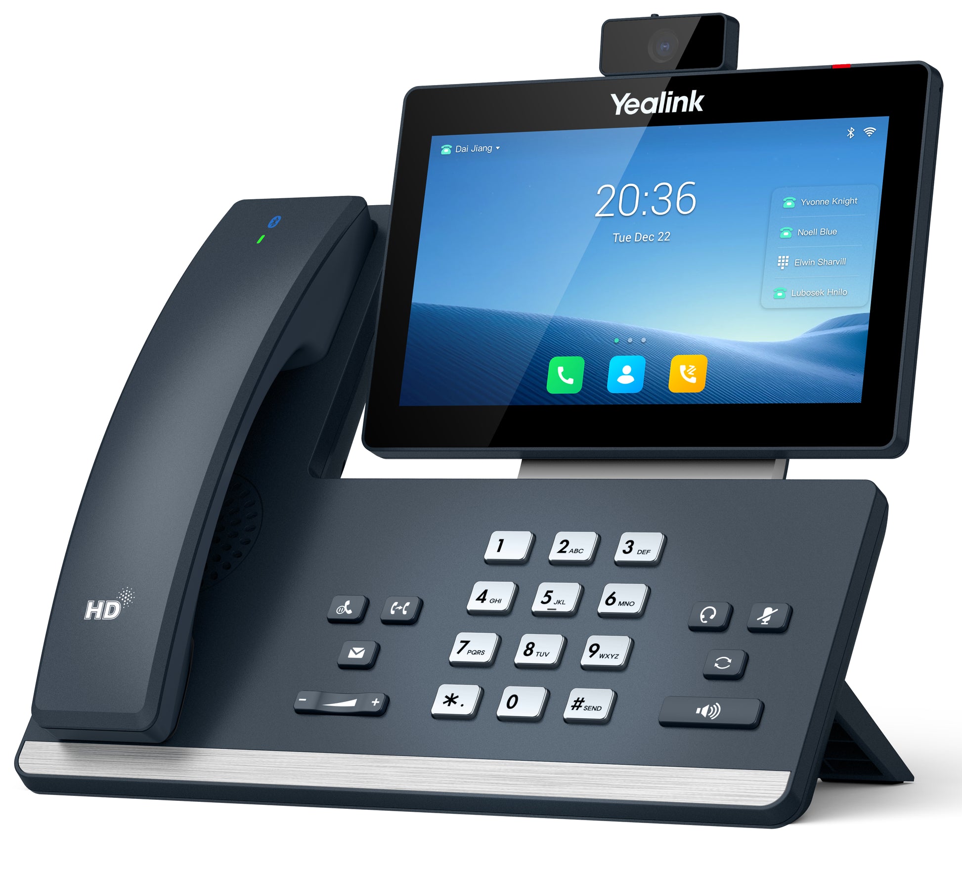 Yealink T58W Pro – WLAN-Telefon (Handgerät), mit Kamera, Grau