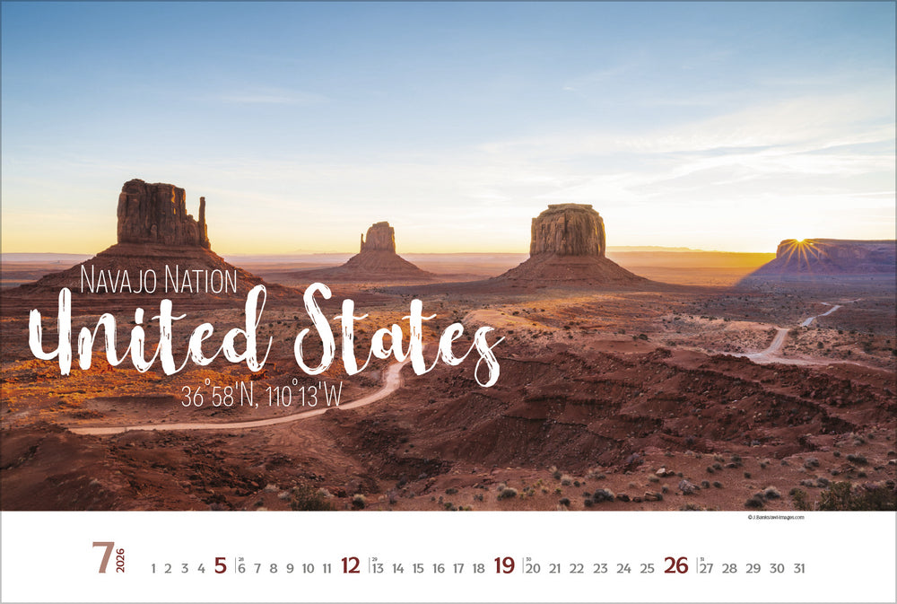 Korsch Verlag Bildkalender Around the World 2026 – 58 × 39 cm
