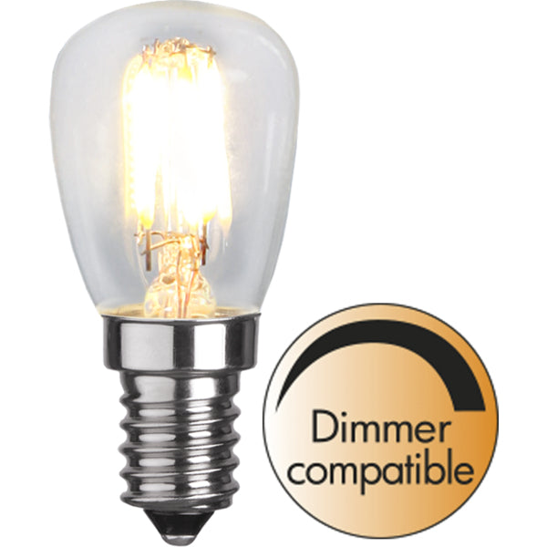 Star Trading LED-Leuchtmittel E14 ST26 – Warmweiss 2700 K, 250 lm, 2,8 W – IP44 – 10 Stk. – Transparent, Glas