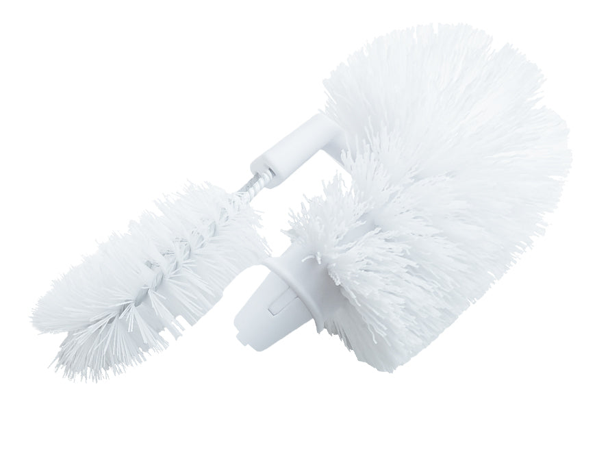 CREaCLEAN WC-Bürstenset – Polypropylen, weiss, grau, bodenstehend, Kopf austauschbar, H 36,2 cm, Ø 8 cm