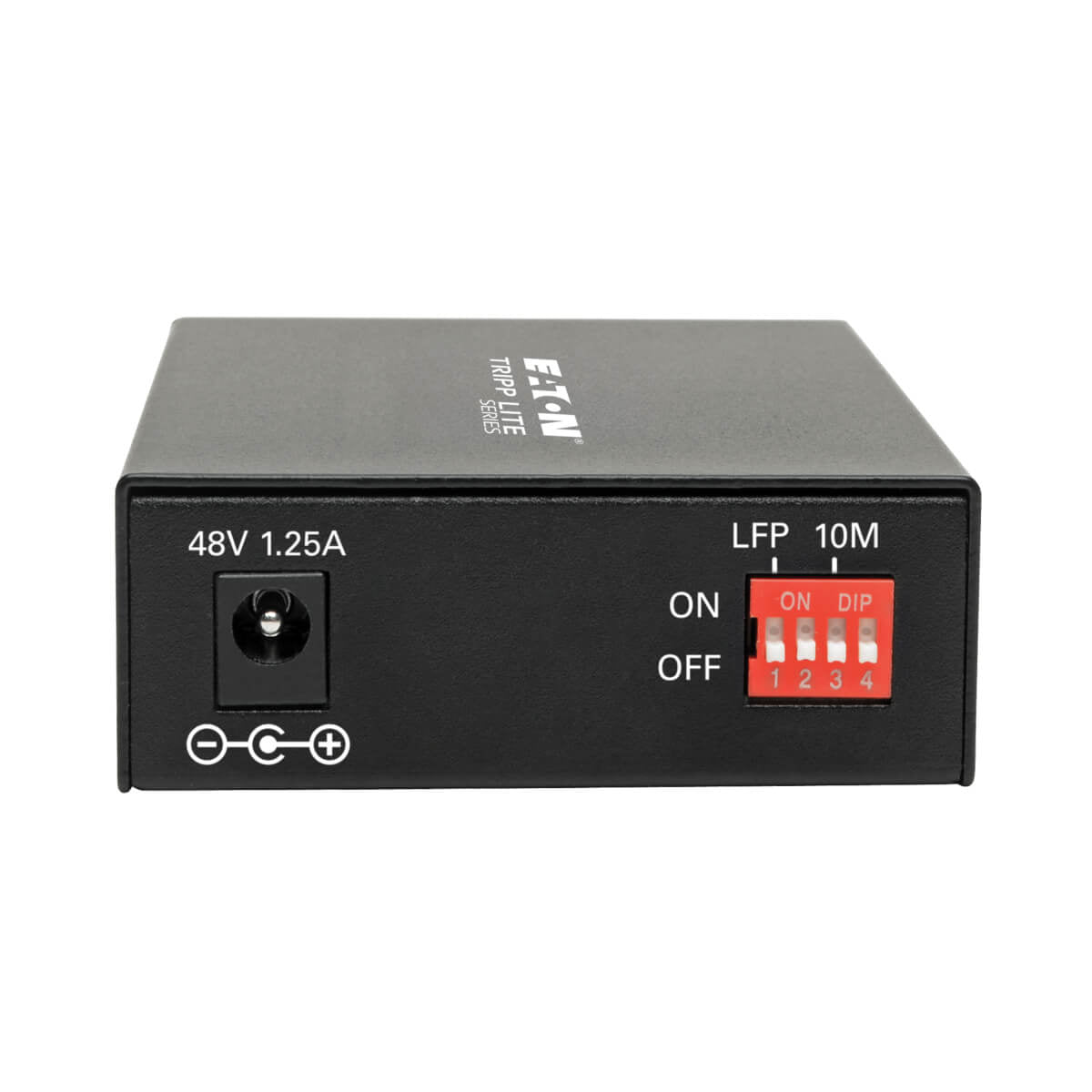Tripp Lite N785-INT-PLCMM1 Medienkonverter LC zu RJ-45 – 1 Gbit/s, Multimode 850 nm, 550 m, PoE+ – Schwarz