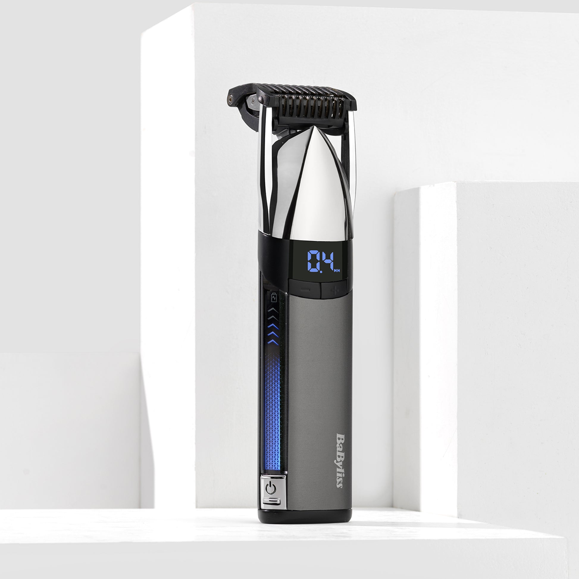 BaByliss Bartschneider S996E – kabellos, 300 min Laufzeit, 3,2 cm Schnittbreite – silber, Edelstahl