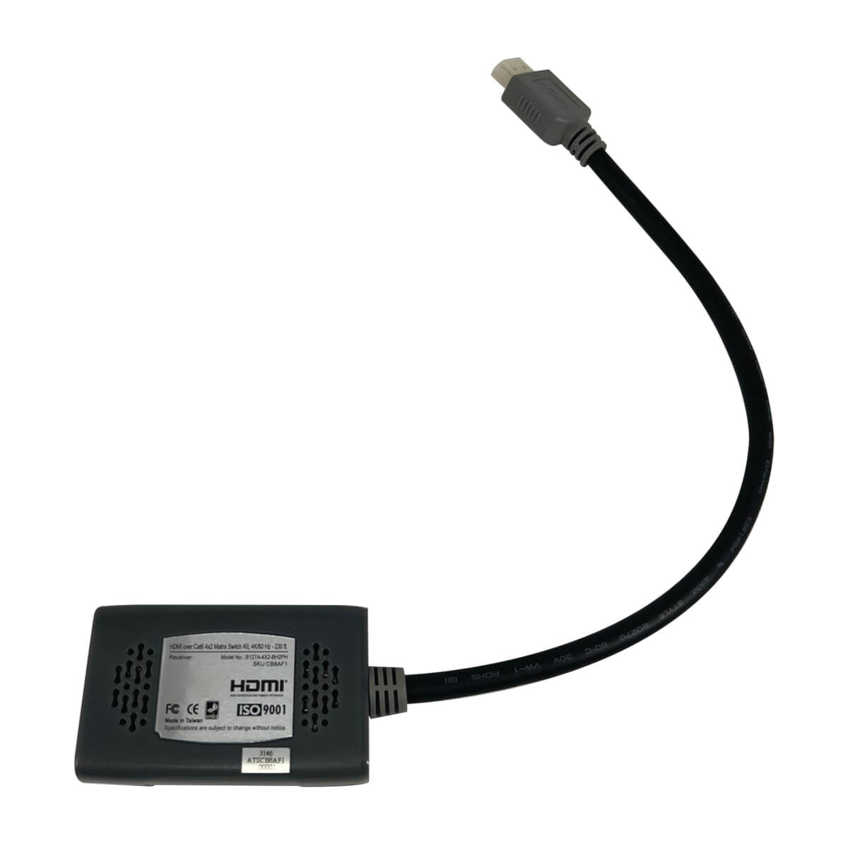Tripp Lite B127A-4X2-BH2PH – HDMI Matrix 4×2, über Cat6, 4K@60 Hz, HDR, 4:4:4, PoC, 70,1 m, Schwarz