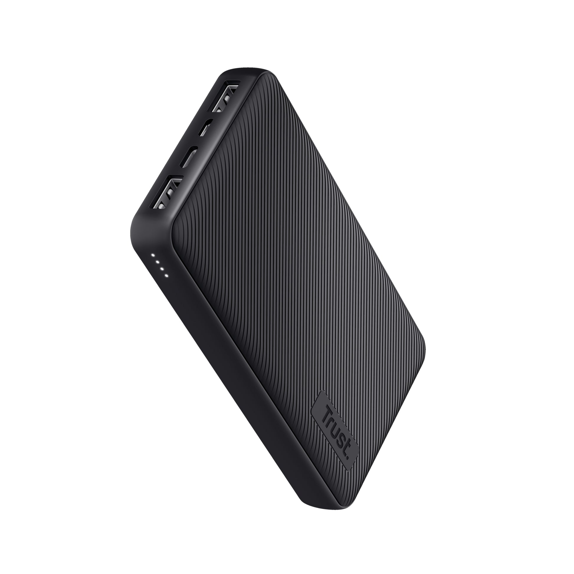 Trust Primo Powerbank 15'000 mAh – 15 W PD, 1× USB-C, 2× USB-A, schwarz, für Smartphone & Tablet