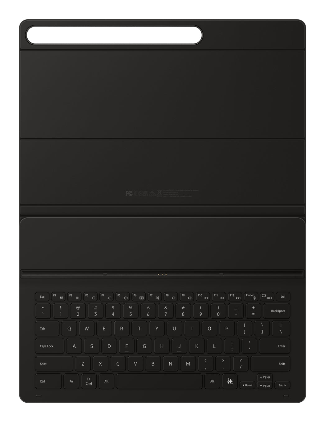 Samsung Tab S10 FE+ Book Cover Notebook-Schutzhülle – für Galaxy Tab S10 FE+, Aufsteckfunktion, Schwarz