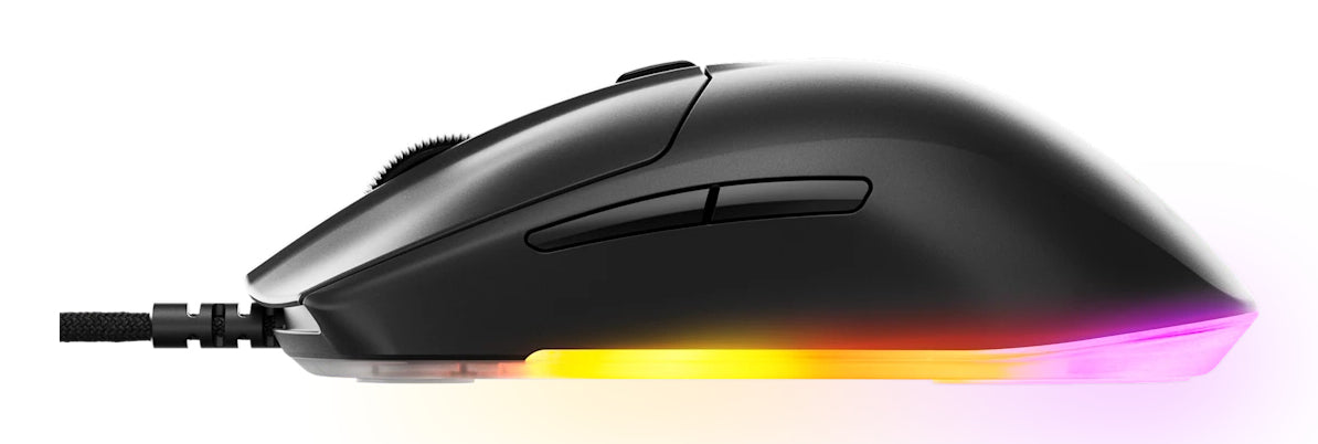 SteelSeries Rival 3 Gen 2 Maus – kabelgebunden, beidhändig, umschaltbare DPI, Beleuchtung, schwarz