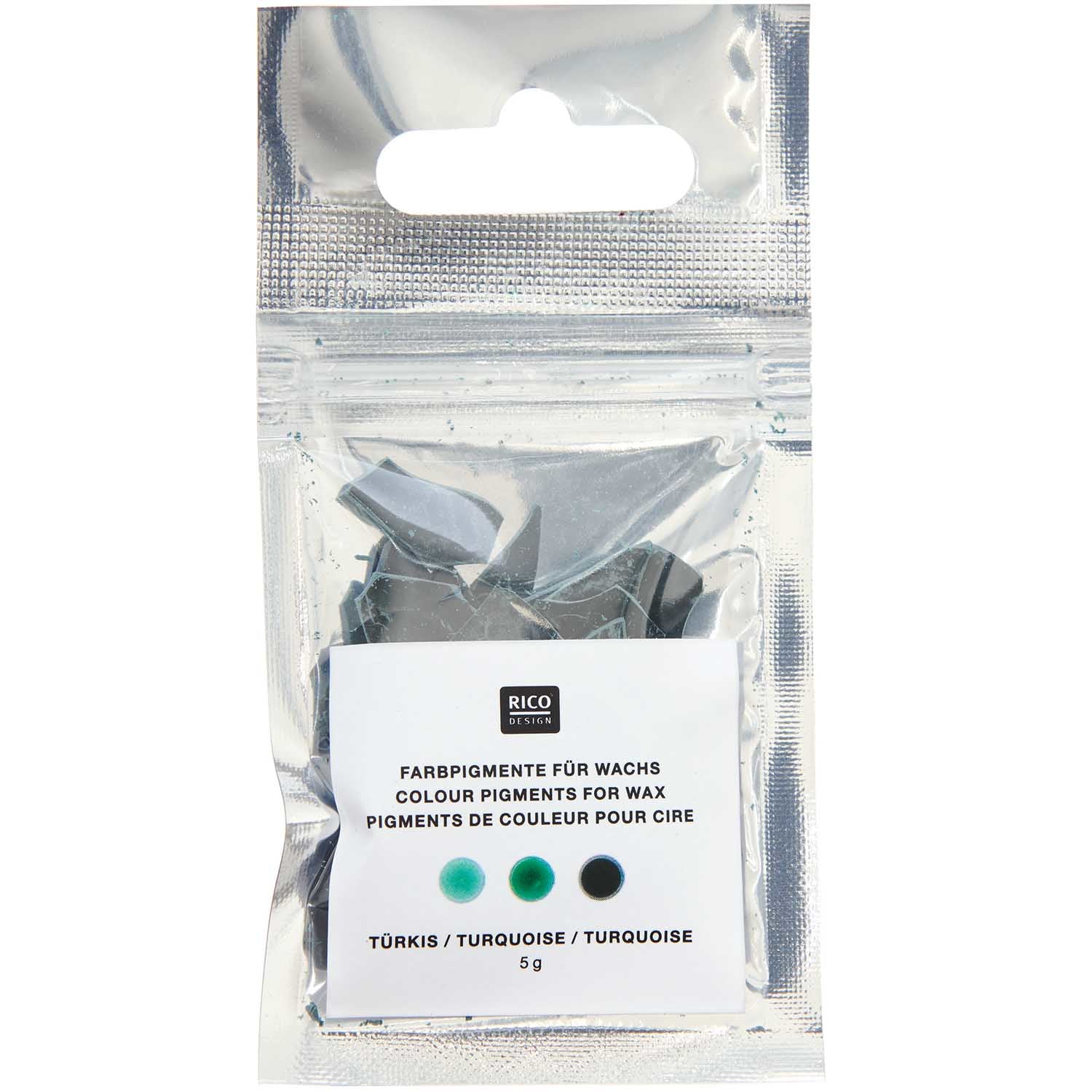 Rico Design Kerzenfarbe, türkis, 5 g, 1 Stk