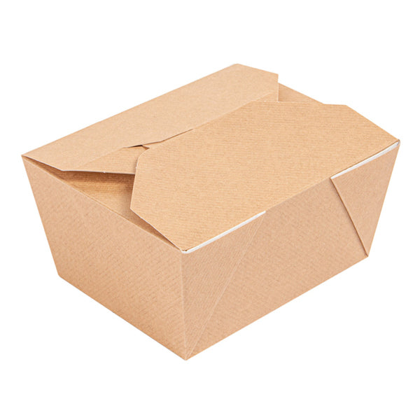 Garcia de Pou Take-away-Box, Papier/Karton – 780 ml, 113 × 90 × 63 mm, braun/weiss – FSC – 50 Stk.