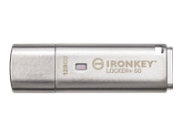 Kingston Technology Kingston IronKey Locker+50 USB-Stick – 128 GB, USB 3.2, 256-Bit AES-Verschlüsselung