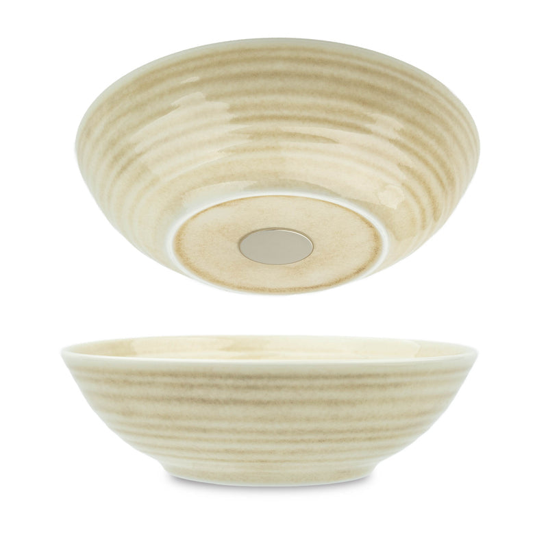 Silwy Appetizer-Schüssel – 2er Set, 600 ml, Ø 20,0 cm, Porzellan, Sand, stapelbar