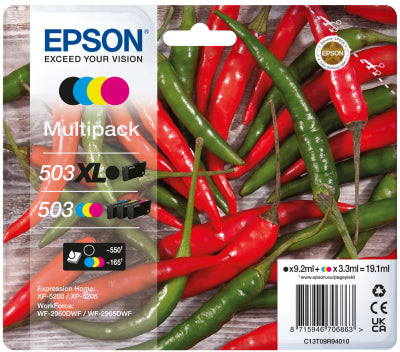 Epson Tintenpatronen-Multipack, Schwarz/Cyan/Magenta/Gelb (Original) – für Expression Home XP-5200/XP-5205
