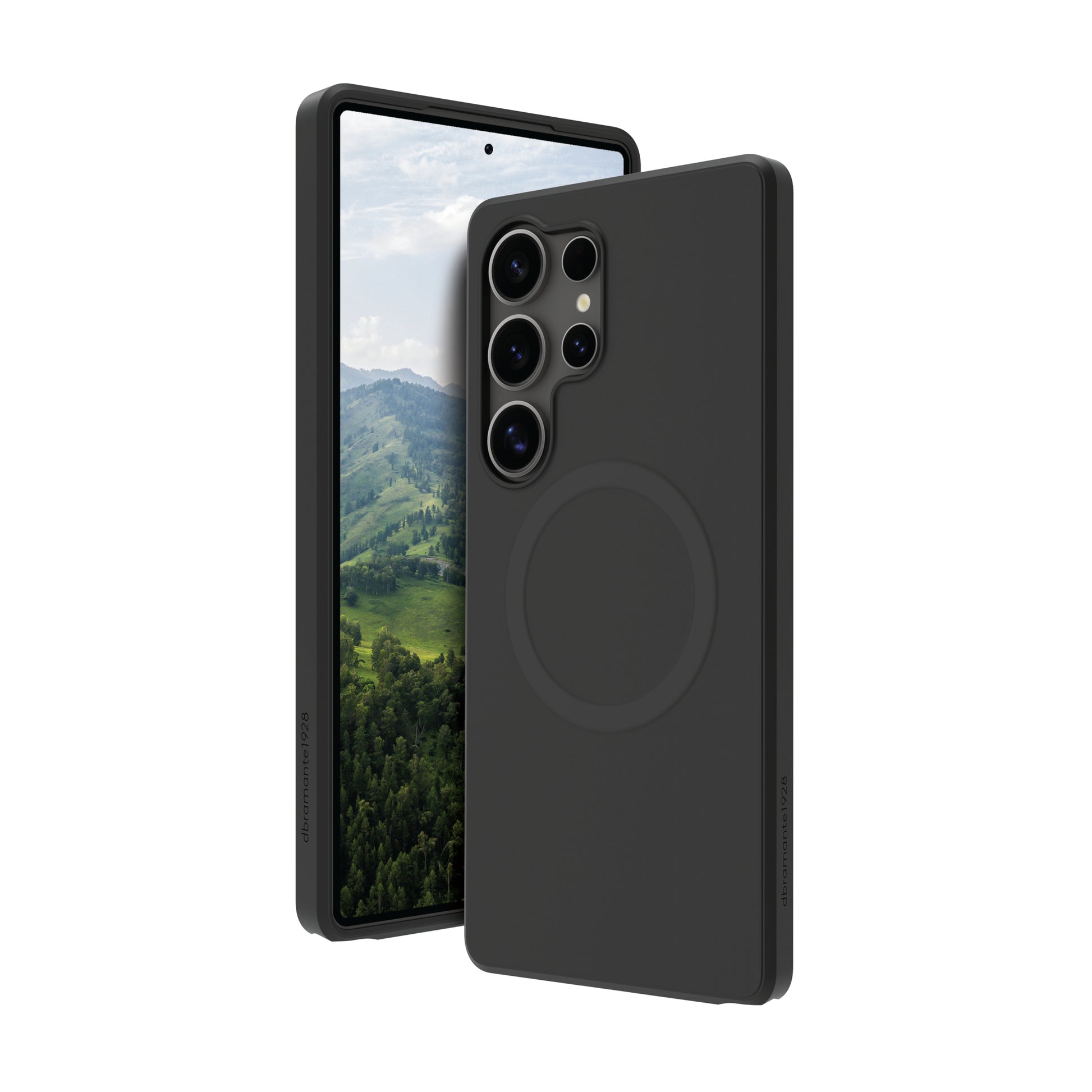 dbramante1928 Greenland Pro Qi2 Backcover – für Samsung Galaxy S25 Ultra, Schwarz, bis 1,2 m sturzsicher