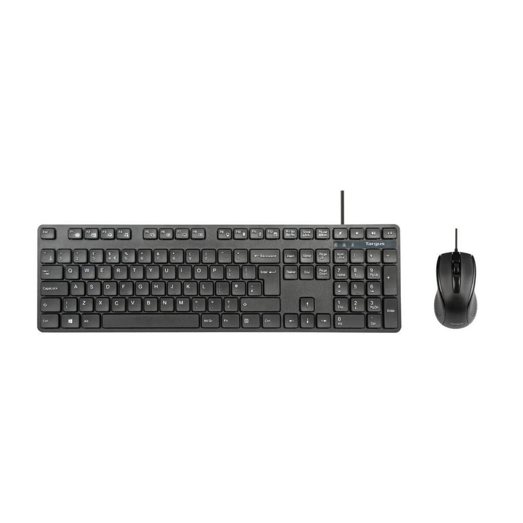 Targus AKM622ES – Tastatur-Maus-Set – 100% – kabelgebunden (USB) – QWERTY (ES) – Schwarz