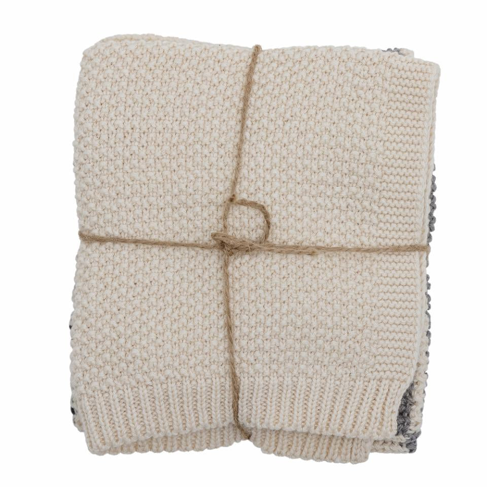 Bloomingville Abwaschlappen Odette – Grau – 27 × 27 cm – Baumwolle – 3er-Set