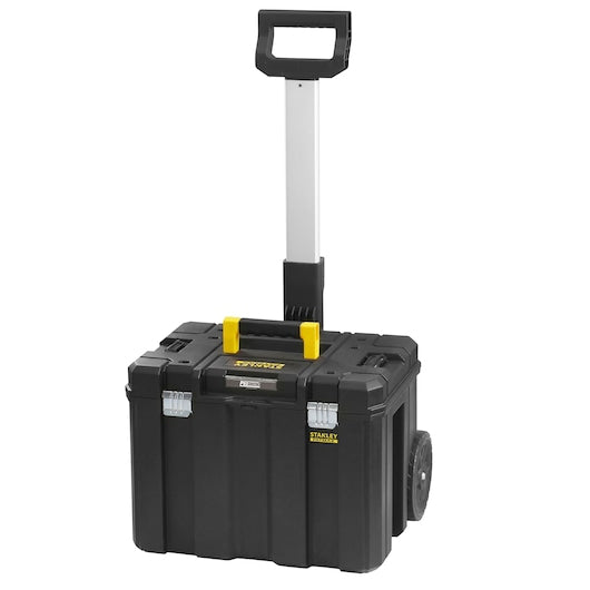 Stanley Werkzeugkasten FatMax TSTAK Mobile, 410 × 440 × 630 mm, schwarz, Teleskopgriff, 2 Rollen