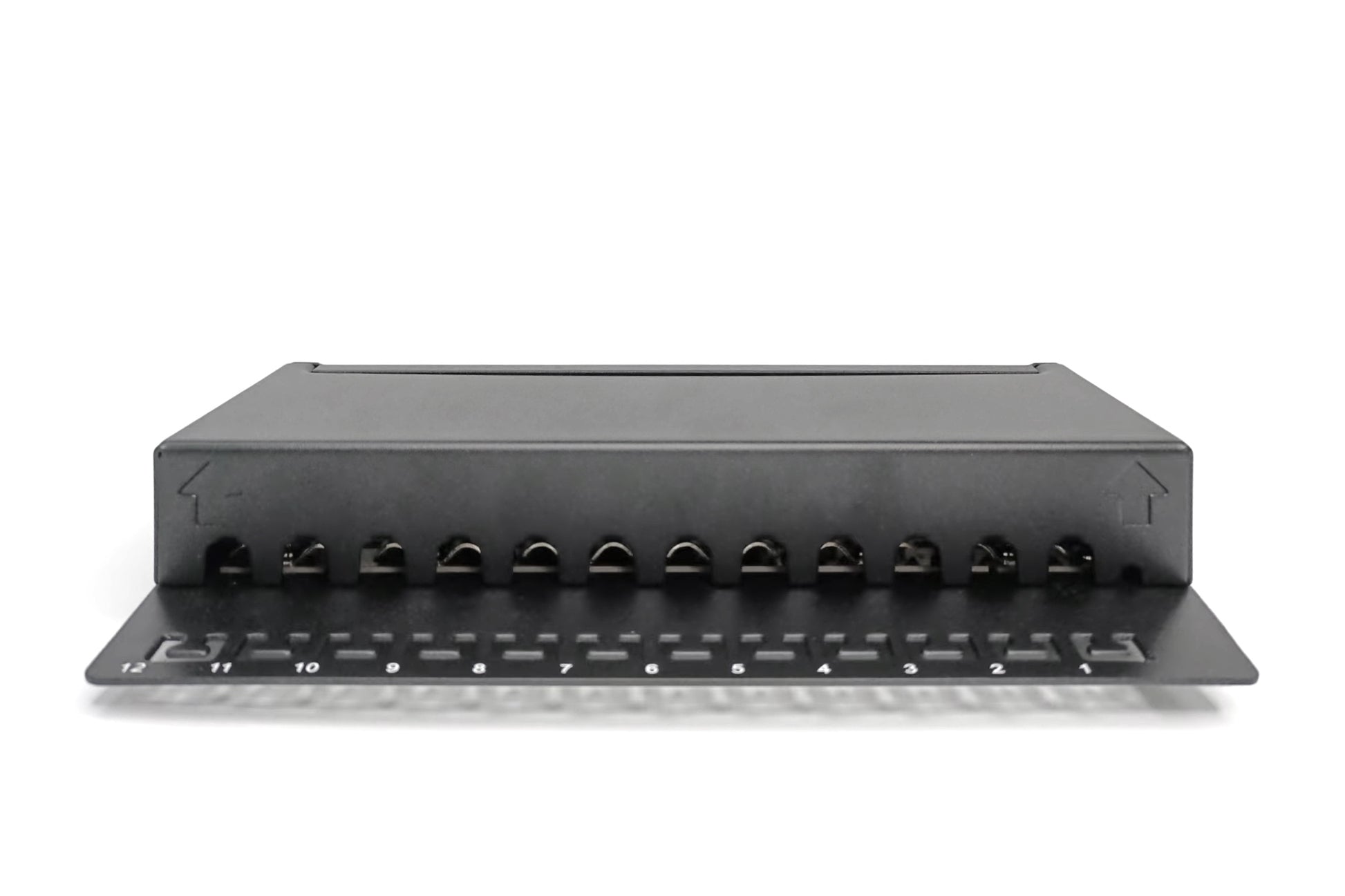 Digitus DESKTCAT6A – Patchpanel, geschirmt, 12× RJ-45, Cat-6A, 10 Gbit/s, Desktop, Schwarz