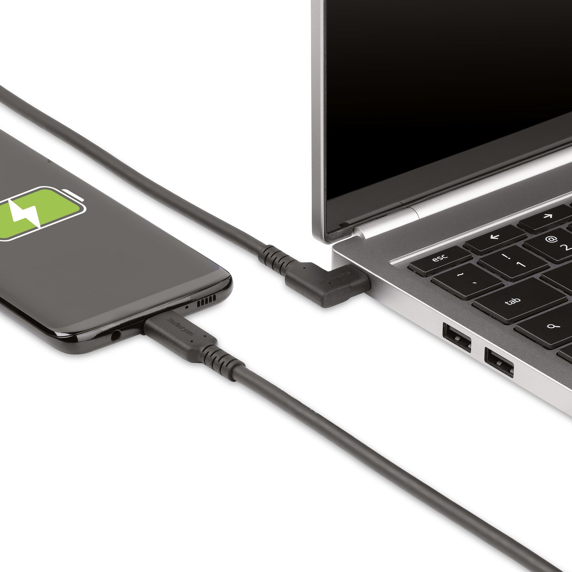StarTech.com USB-C auf USB-C Kabel – USB 3.2 Gen 2 (10 Gbit/s) – 0,5 m – PD 100 W – 4K/60 – Schwarz