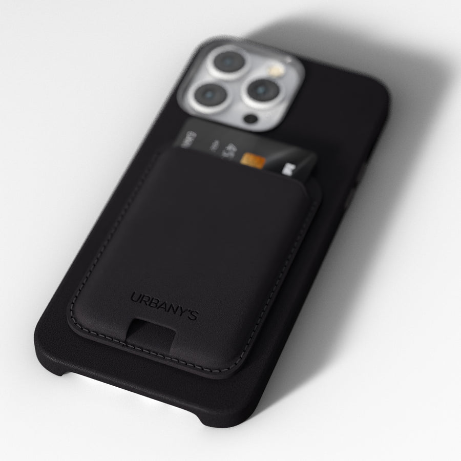 Urbany's Urbanys – Kartenhalter – MagSafe, Veganes Leder – Schwarz