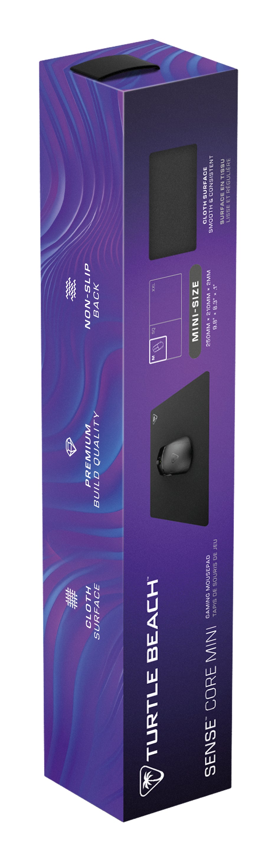 Turtle Beach Sense Core Mini – Gaming-Mauspad – 250 × 210 mm, 2 mm, Polyester & Gummi, Schwarz