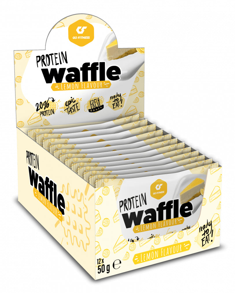 Go Fitness Protein-Waffel – Zitrone, weisse Schokolade – 12 × 50 g