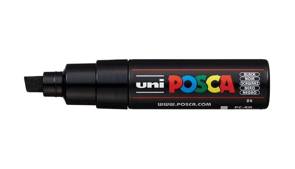 Uni-Ball Non-Permanent-Marker – Keilspitze 8 mm – Schwarz