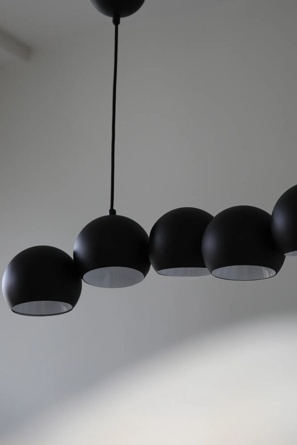 Markslöjd Hängeleuchte Cupolo – 15 × 101 × 18 cm, 800 lm, 40 W, 2700 K, schwarz, 7-flammig, exkl. E14