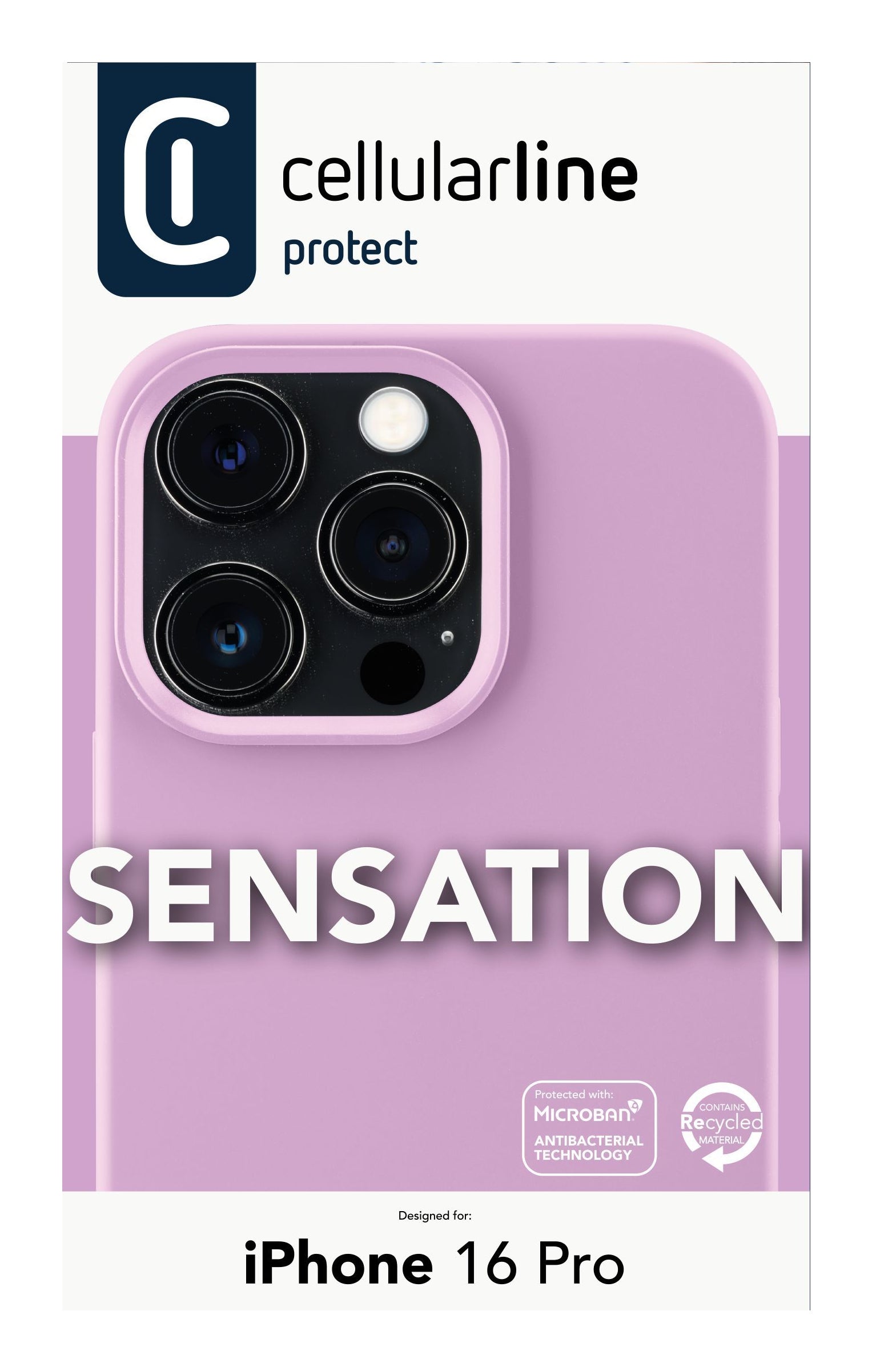 Cellularline Backcover – für Apple iPhone 16 Pro – rosa