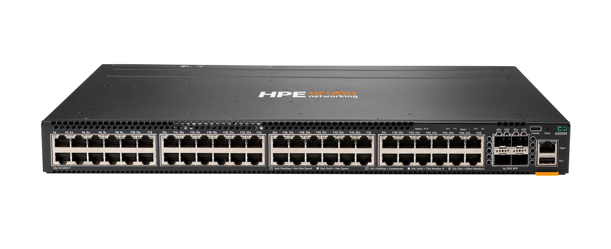 HPE Aruba CX 6300M – Managed Switch – 48×GbE, 4×SFP56, L3, 1U