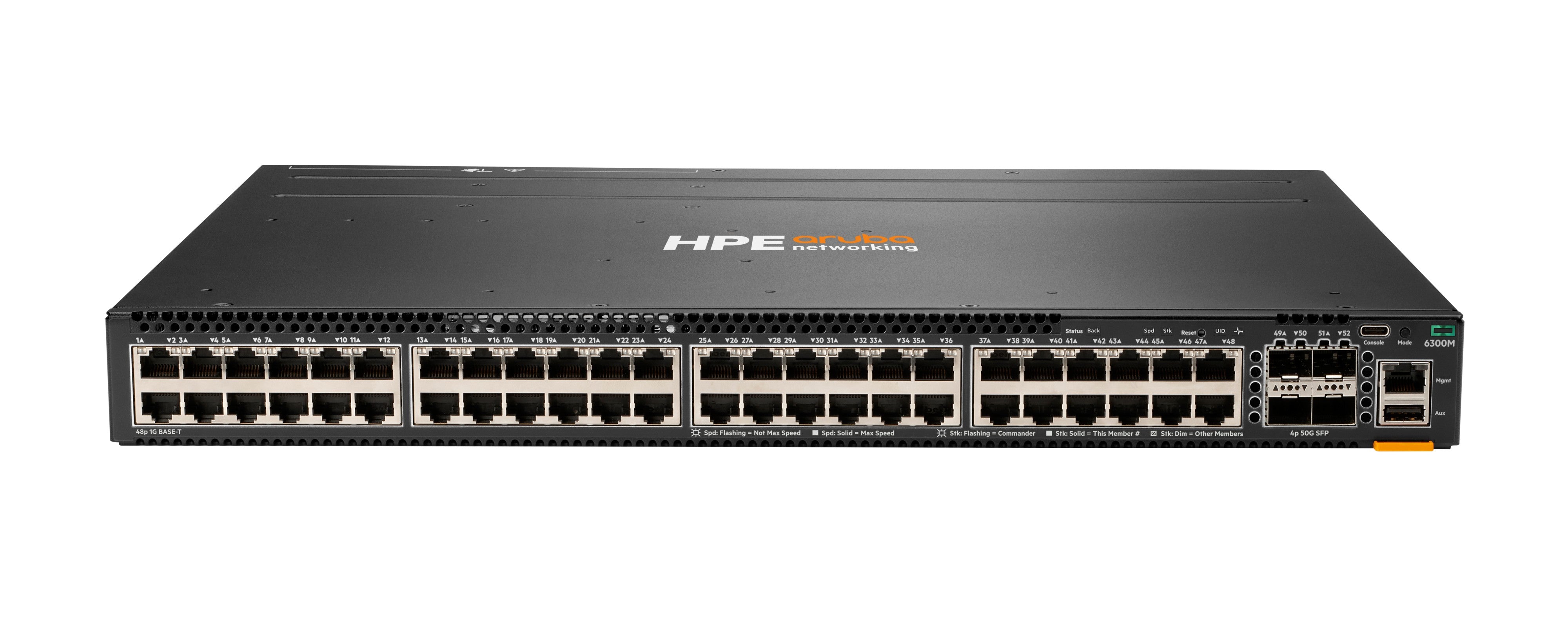HPE Aruba CX 6300M – Managed Switch – 48×GbE, 4×SFP56, L3, 1U
