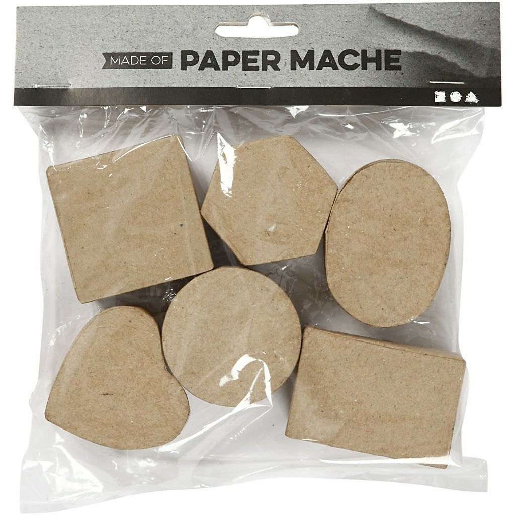 Creativ Company Pappschachtel, Karton, Cappuccino, Ø 6 cm × 3 cm, 6 Stk., Herz