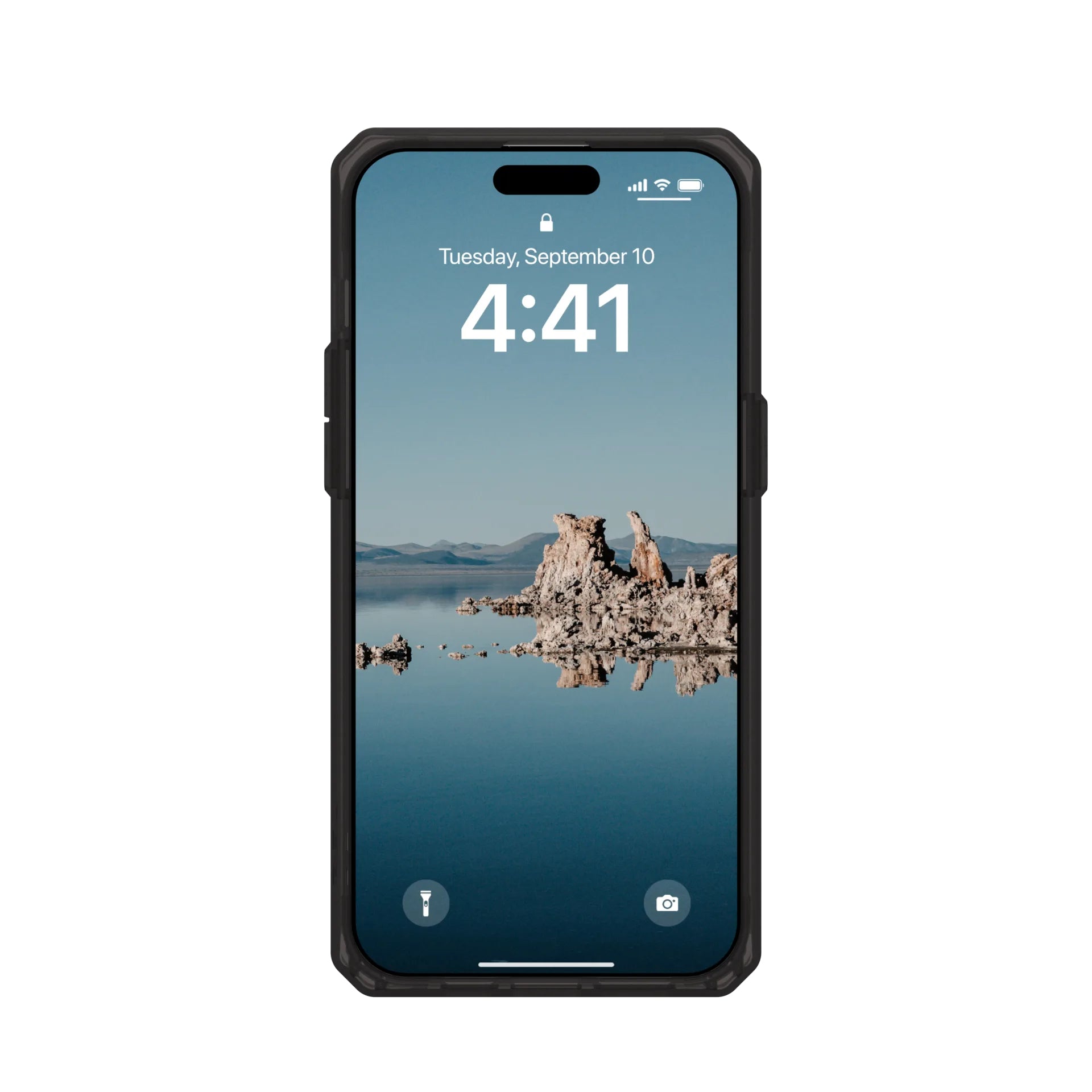 Urban Armor Gear UAG Plyo – Rückcover – für Apple iPhone 15 Pro Max – MagSafe, PC+TPU, Transparent/Gold, bis 4,8 m sturzsicher